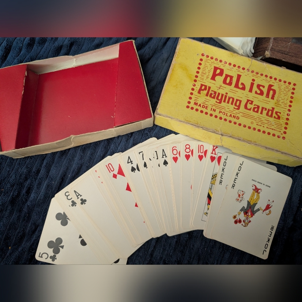 Polish novelty playing cards - Gag cards same on both sides - VINTAGE